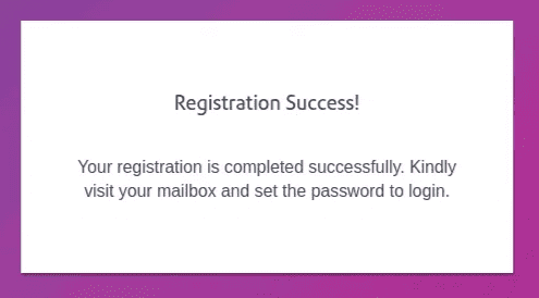 Registration Successfull